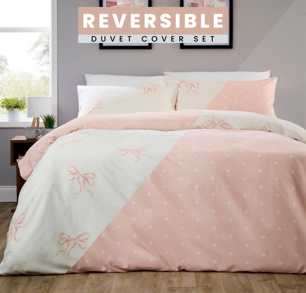 Reversible Bow Duvet set