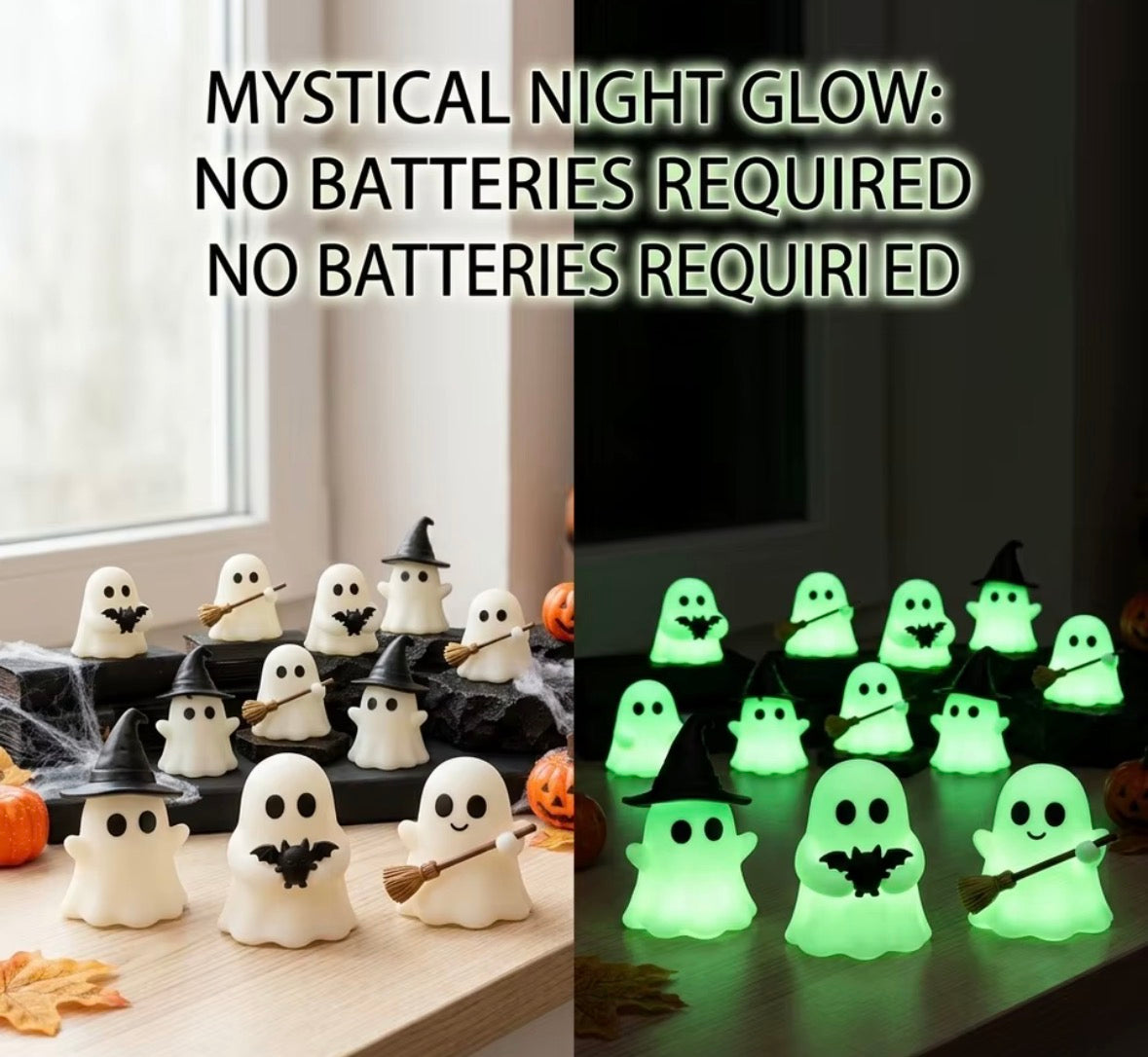 9pc Glow In Dark Ghost