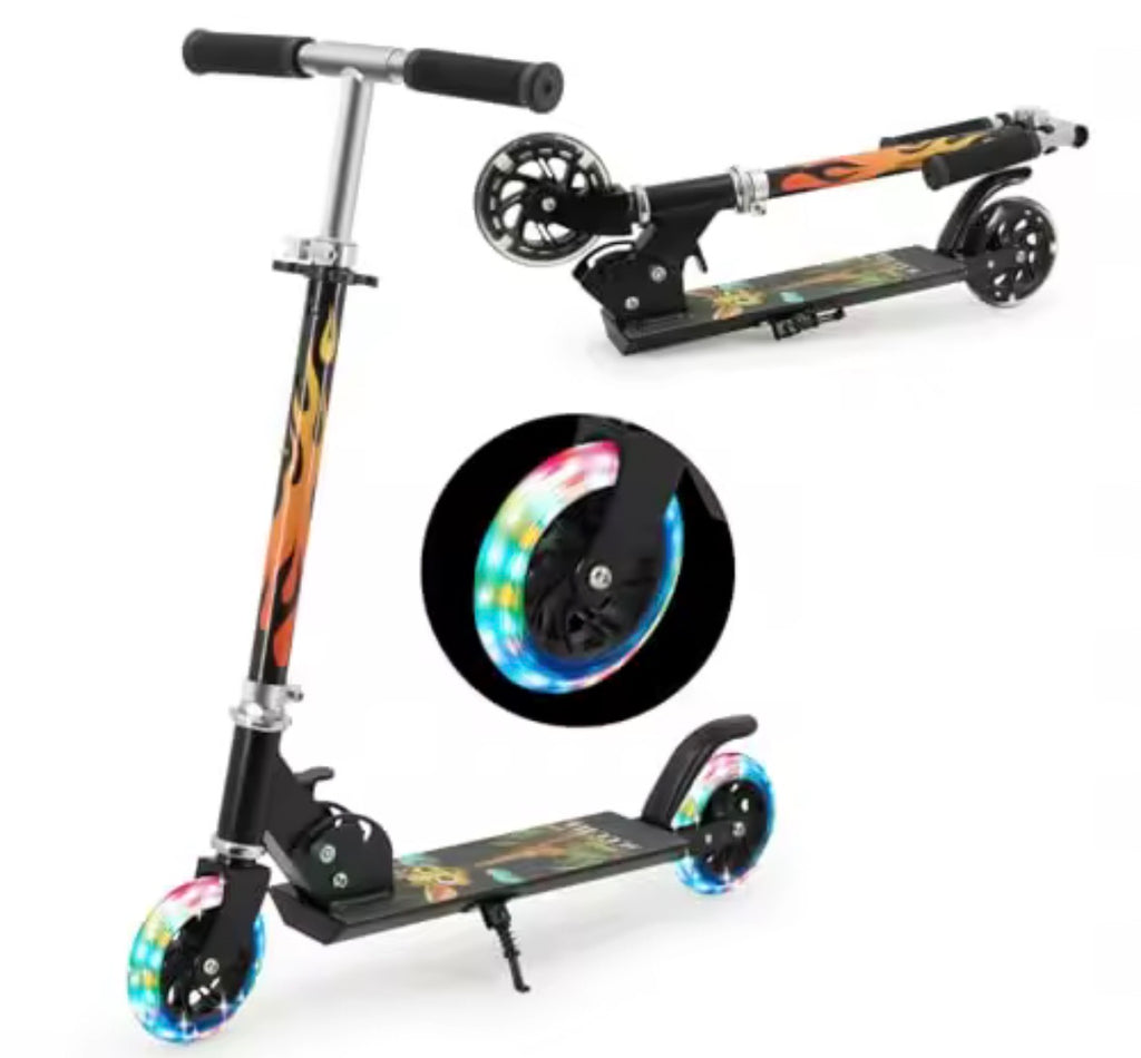 2-Wheel, Lightweight Scooter with LED Light Up Wheels, 3 Levels Adjustable