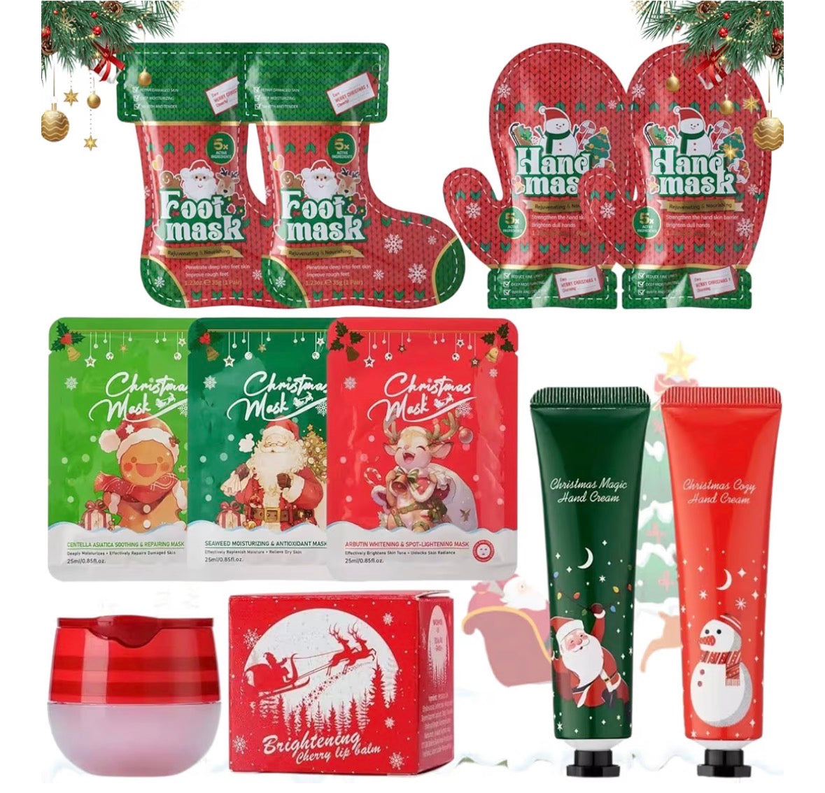 10Pcs Christmas Skincare Gift Set