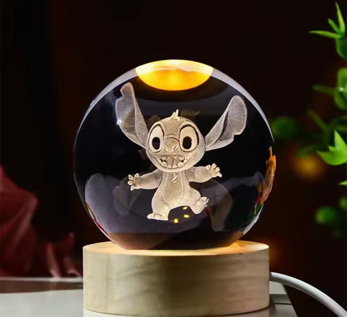 6cm Crystal Planet USB Night Light 3D Crystal Ball