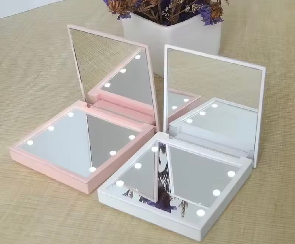 1PC 6 LED Lamps  Foldable Makeup Mirror