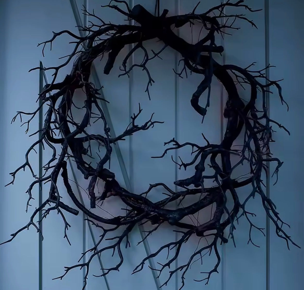 Spooky Prank Black Branch Wreath