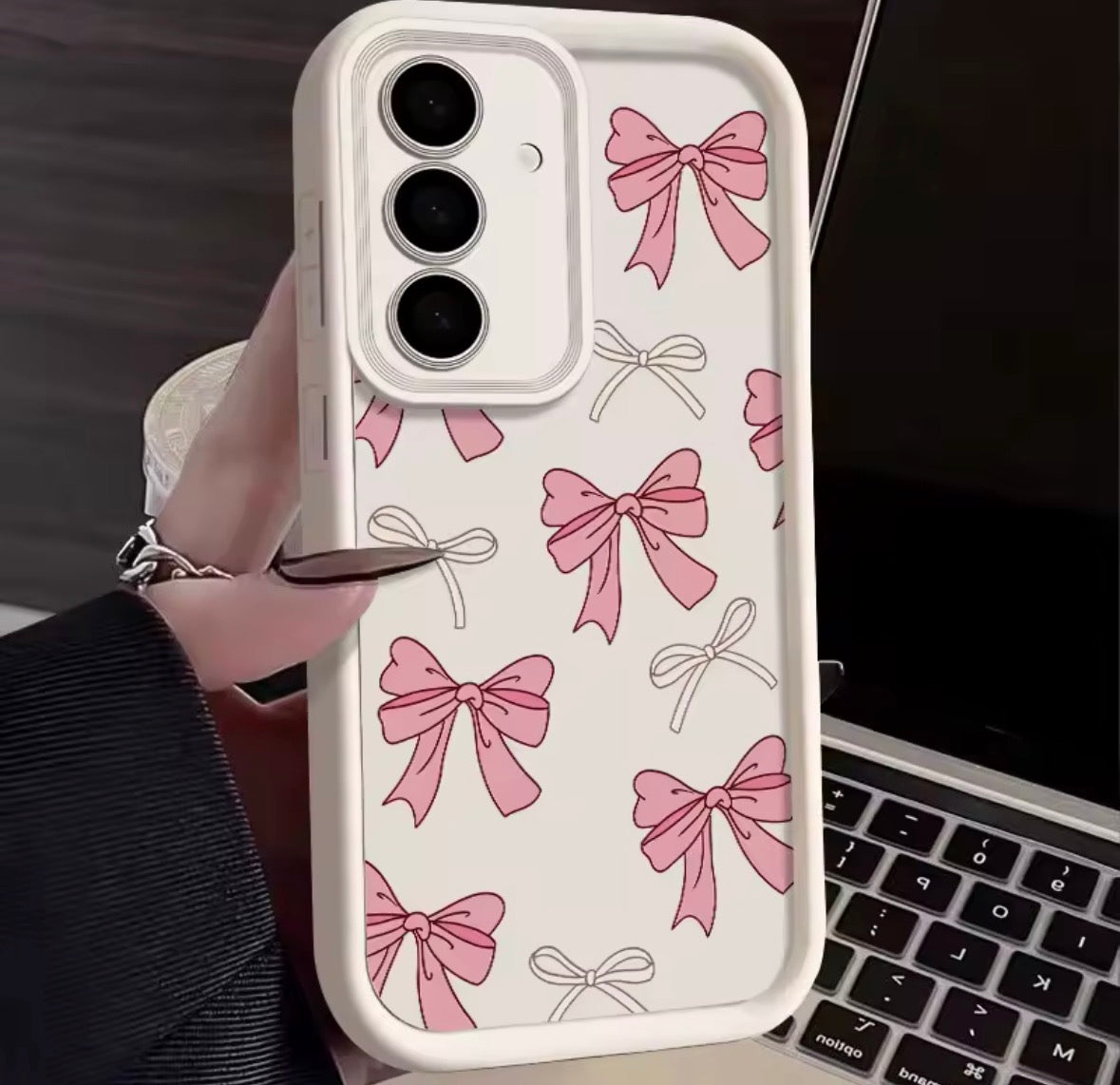 Bow Tie Silicone Case For Samsung Galaxy S26 S25 S24 Ultra S23 S22 Plus S24 S25 FE A57 A37 A17 A56 A27 A36 A16 A55 A15 A54