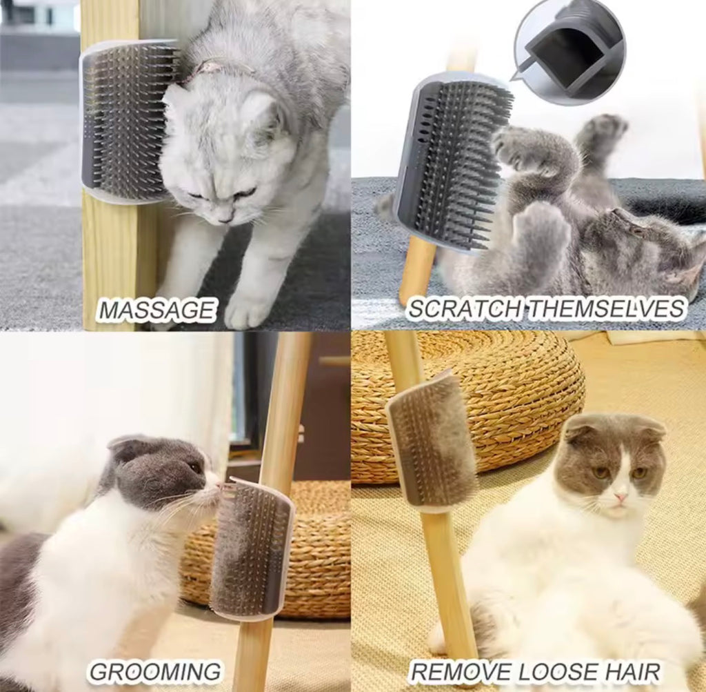 Massage Pet Cat Brush Corner Scrape Hair Removal