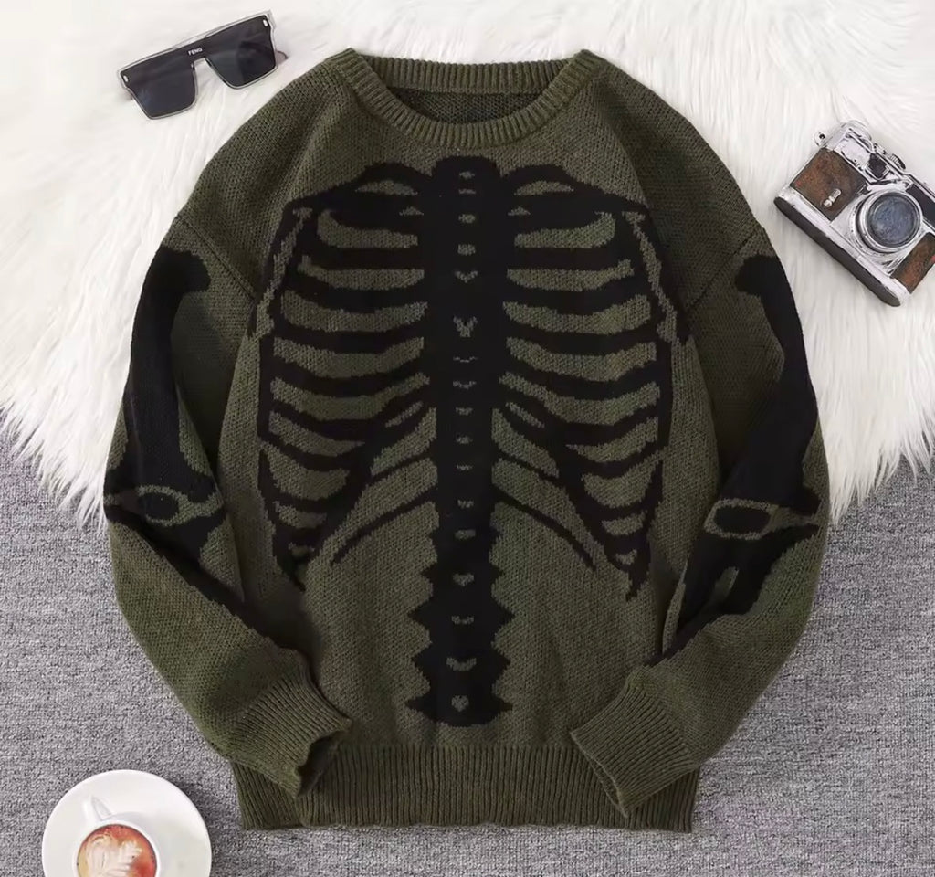 Backbone Print Sweater