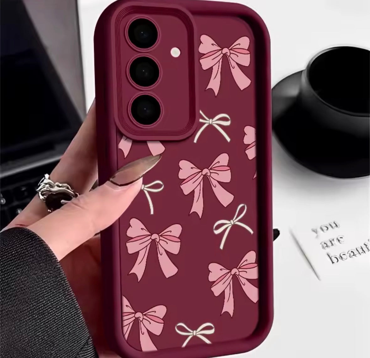 Bow Tie Silicone Case For Samsung Galaxy S26 S25 S24 Ultra S23 S22 Plus S24 S25 FE A57 A37 A17 A56 A27 A36 A16 A55 A15 A54