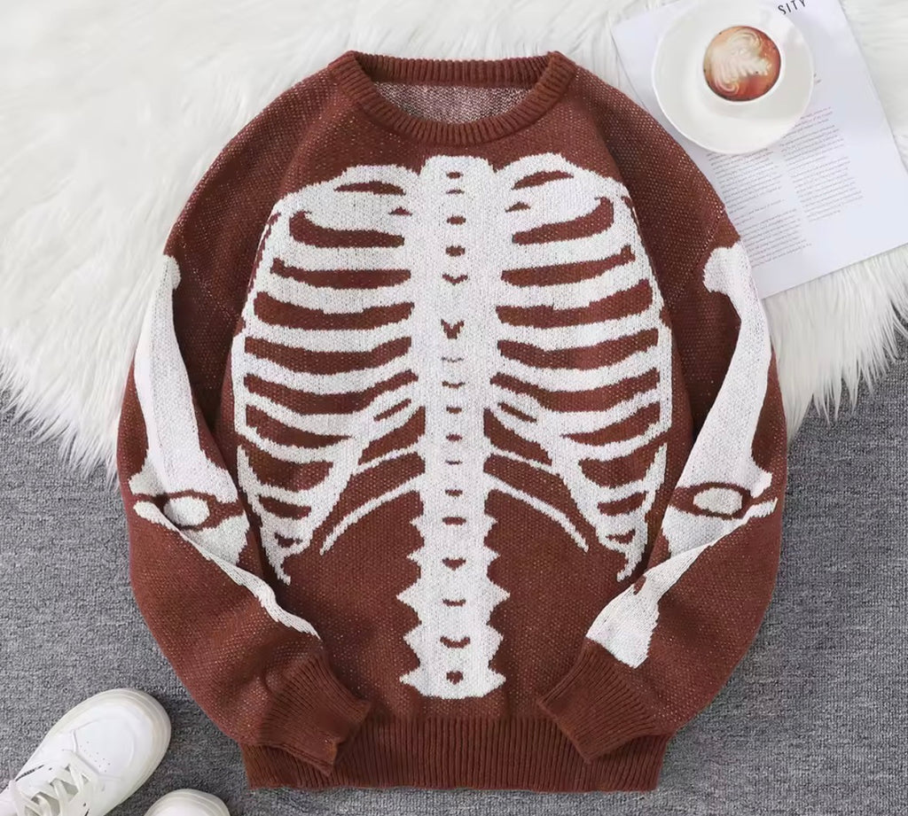 Backbone Print Sweater