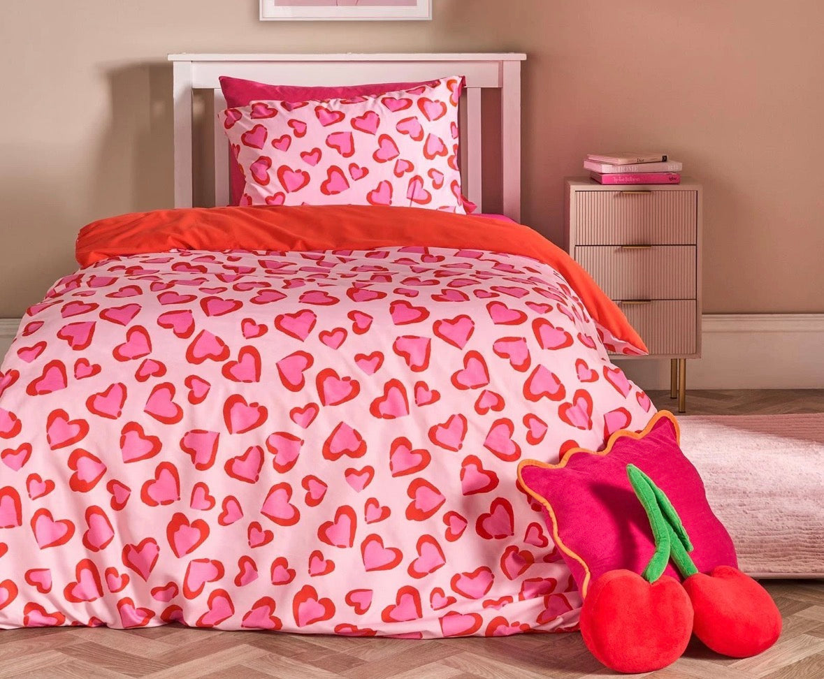 Heart Leopard Reversible Duvet