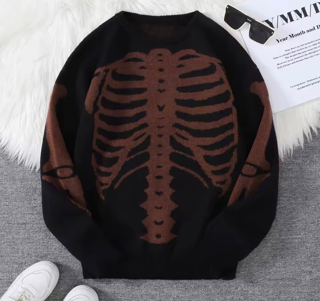 Backbone Print Sweater