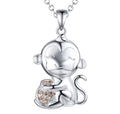 Sterling Silver Monkey Necklace