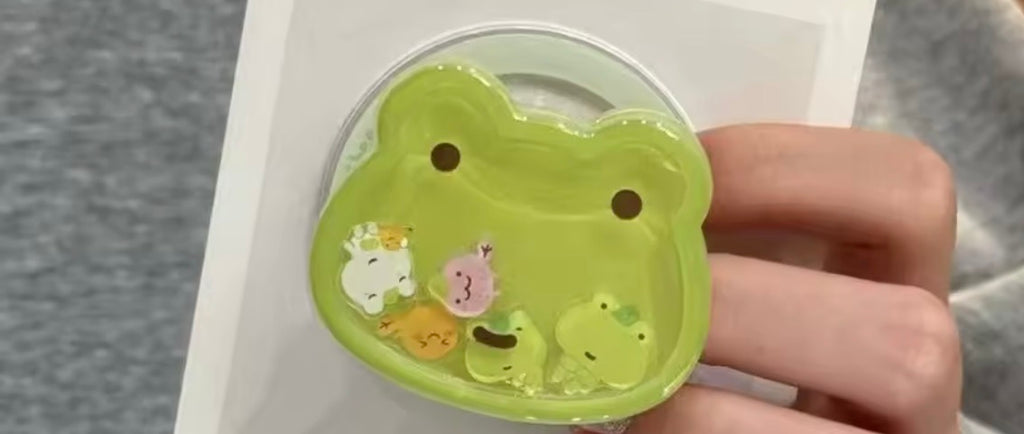 Green Frog Cartoon For Magsafe Phone Magnetic Griptok Stand