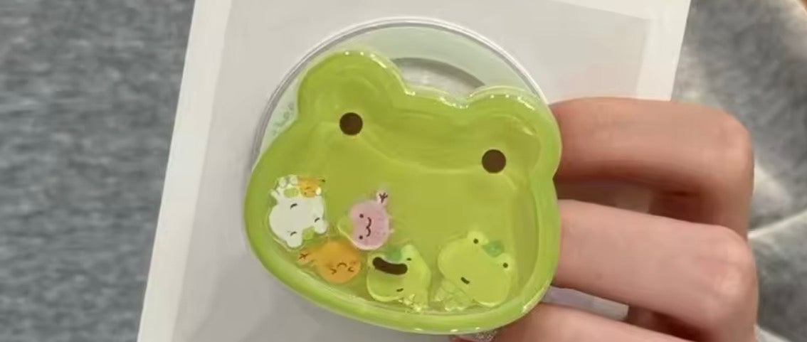 Green Frog Cartoon For Magsafe Phone Magnetic Griptok Stand