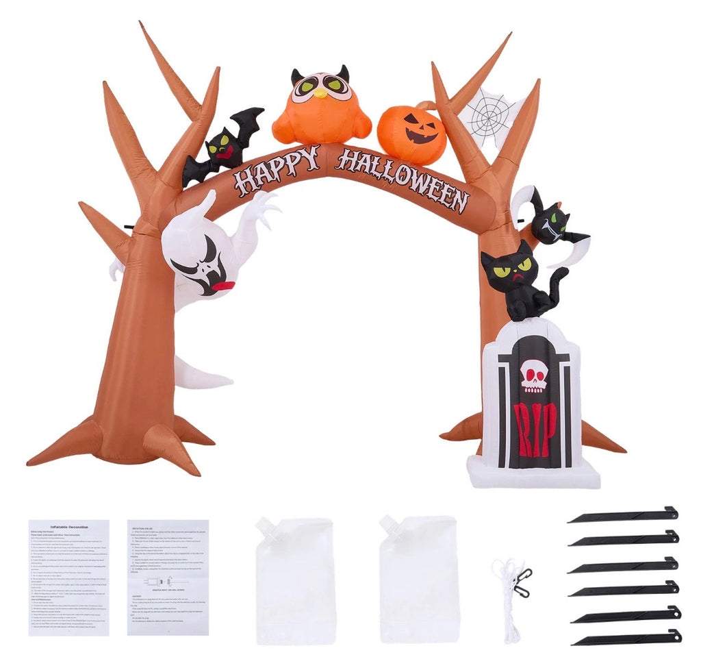 Happy Halloween Inflatable Archway LED Dead Tree