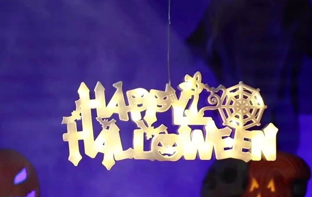 Window Hanging Lights Battery LED Sign Night Lamp