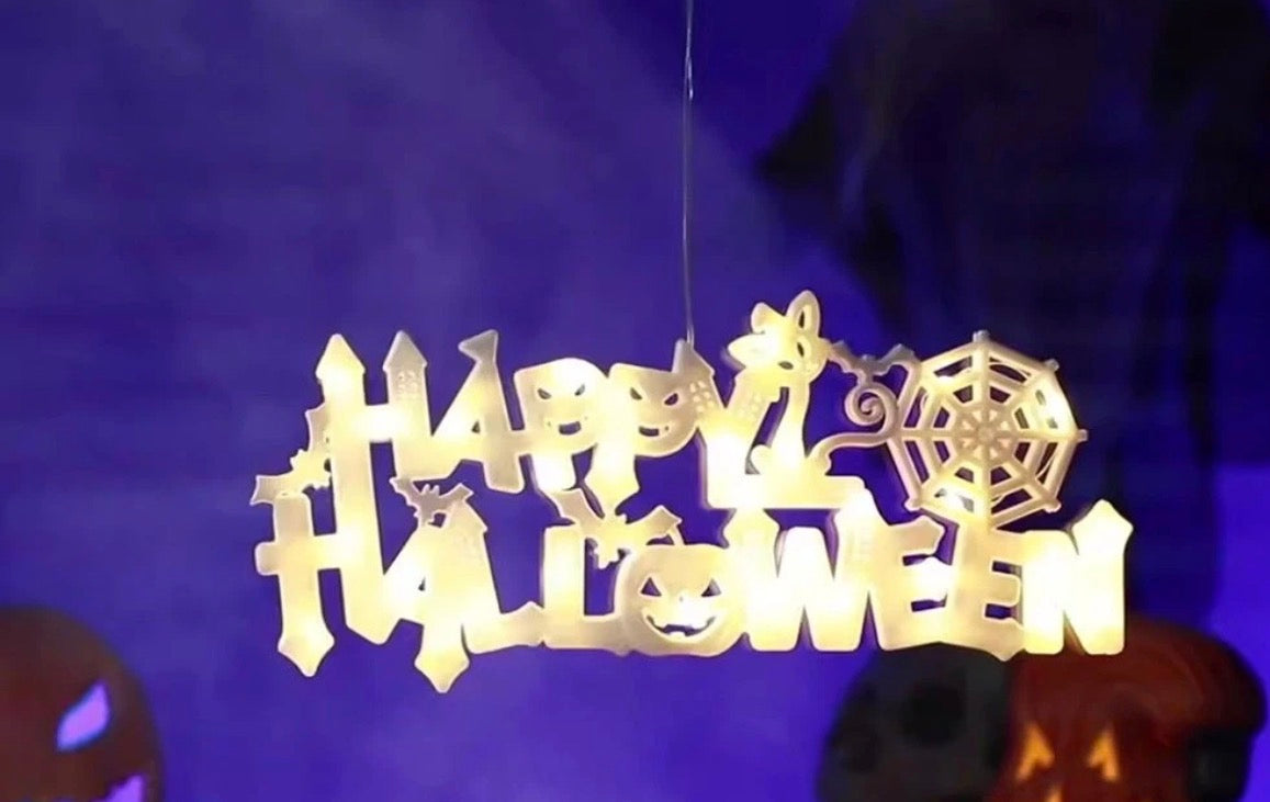 Window Hanging Lights Battery LED Sign Night Lamp