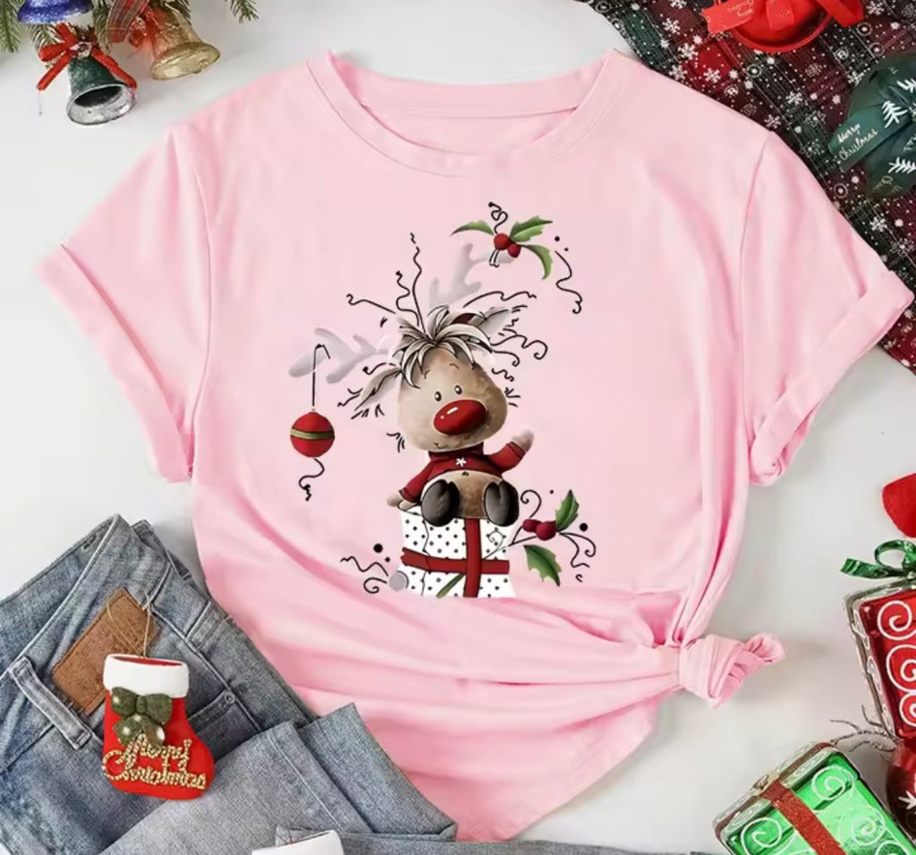 Reindeer Print T Shirt
