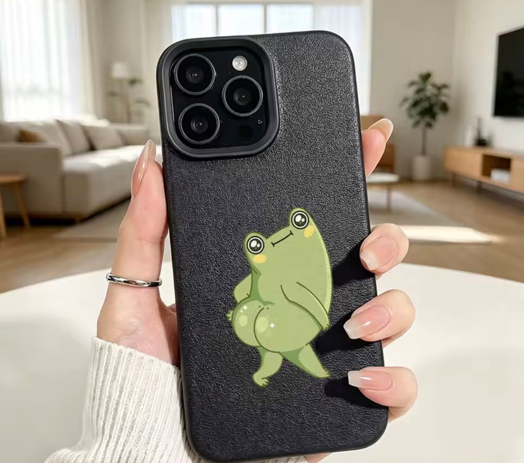 Cartoon Frog Big Butt Cover For Apple iPhone 17 Air 16 16E 15 14 13 12 11 X Plus Pro Max