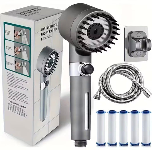 ion drop shower head with handheld filter-x5