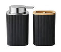2pcsVanity Hands Soap Dispenser and Toothbrush Holder