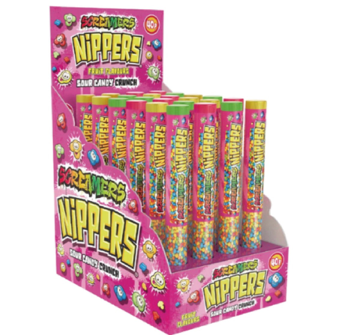 Zed Candy Screamers Mixed Fruit Flavour Nippers Tube x24