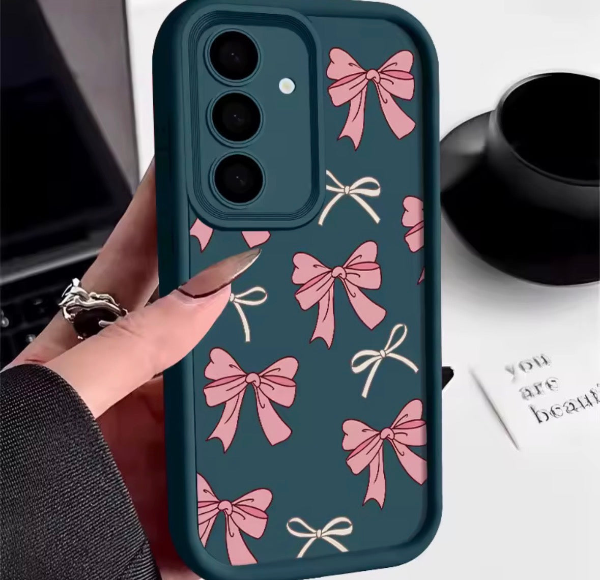 Bow Tie Silicone Case For Samsung Galaxy S26 S25 S24 Ultra S23 S22 Plus S24 S25 FE A57 A37 A17 A56 A27 A36 A16 A55 A15 A54