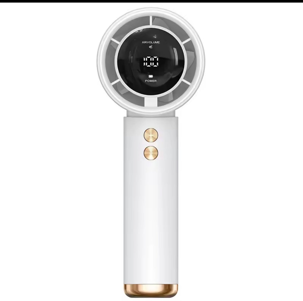 Portable Handheld Turbo Fan Air Cooler LED Display USB Rechargeable