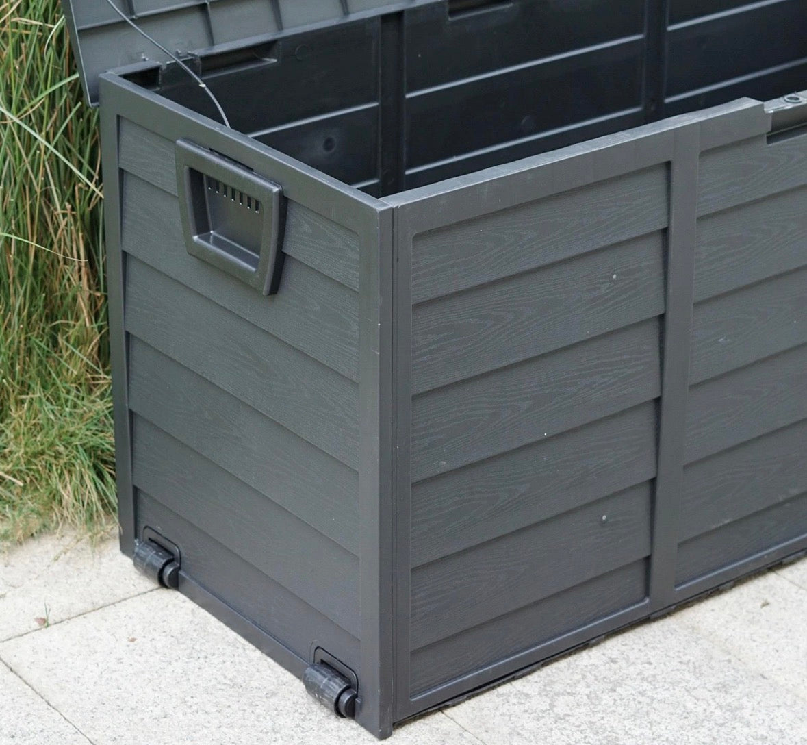 Black 300L Plastic Storage Box