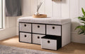 Storage Cube Unit 6 Draw Ottoman Space Saving Velvet