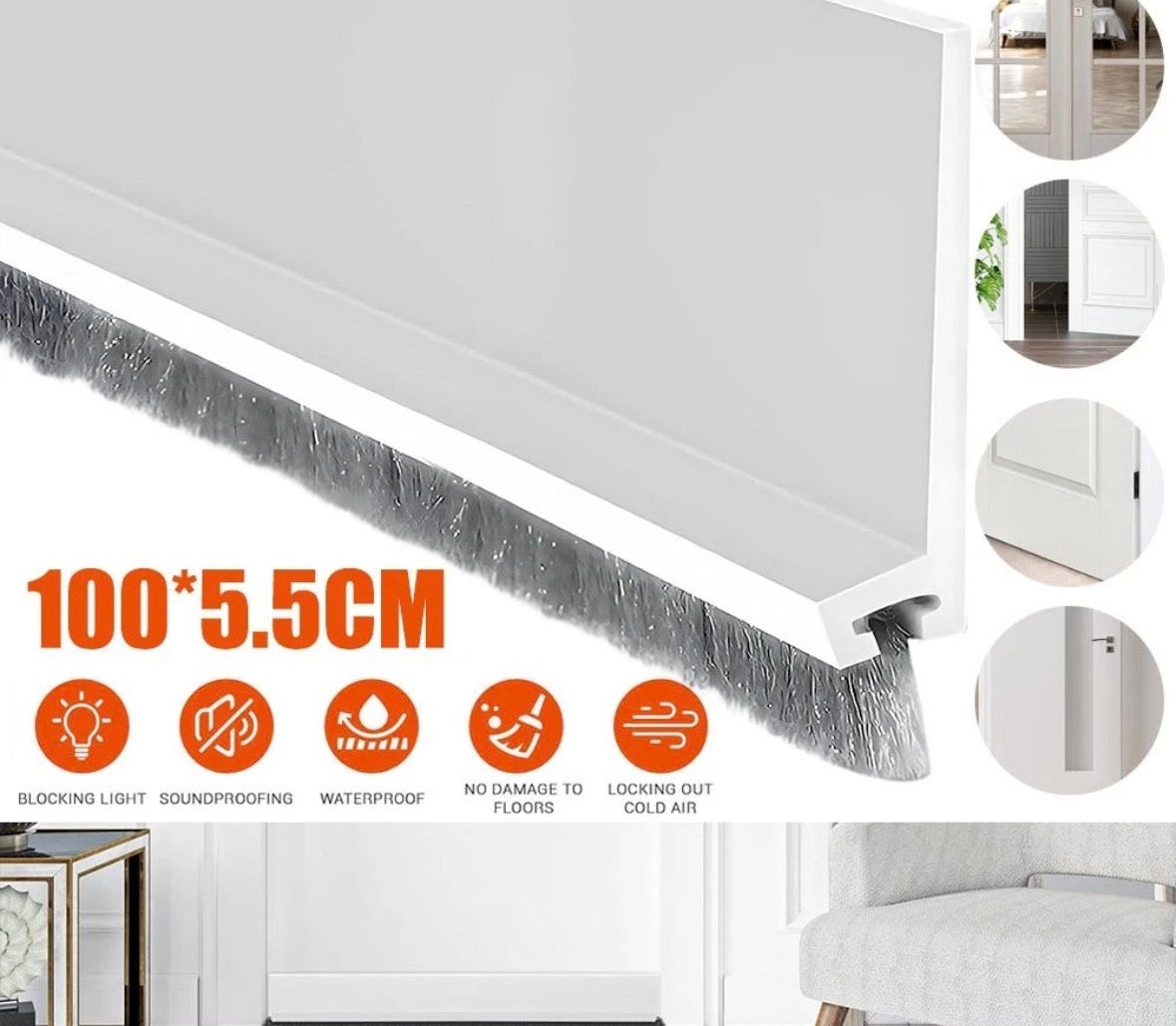 1Meters Window Brush Seal Strip Self Adhesive Weather Stripping Door Sweep