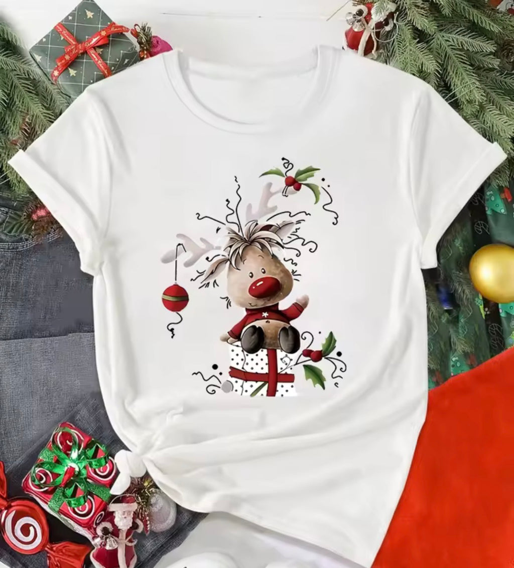Reindeer Print T Shirt