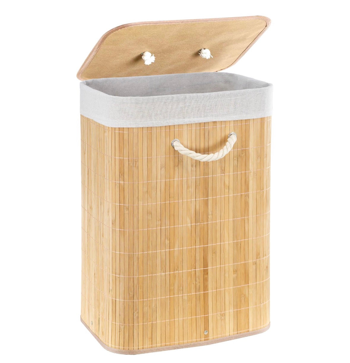 Bamboo Laundry Basket with Lid