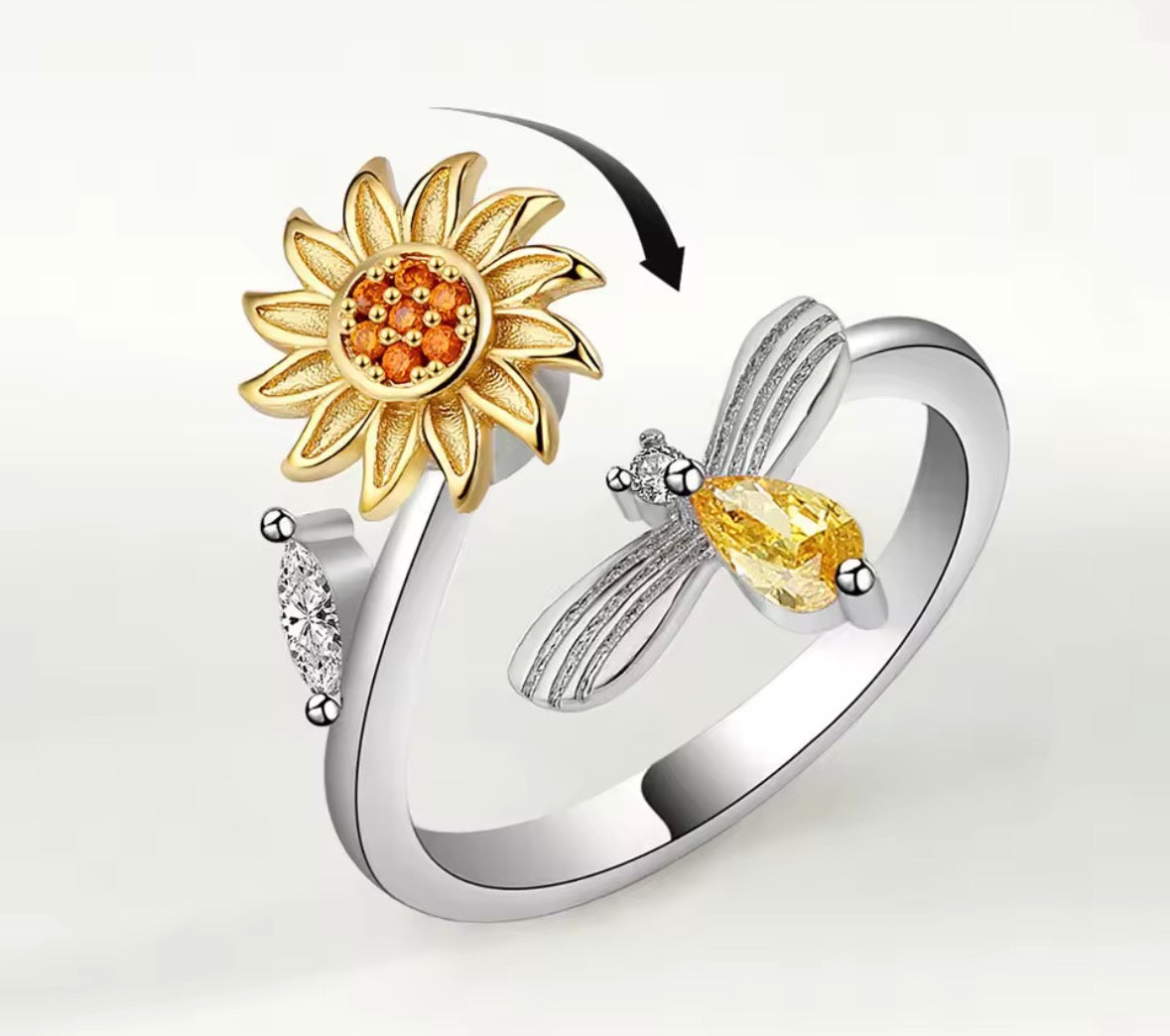 925 Sterling Silver Adjustable Ring