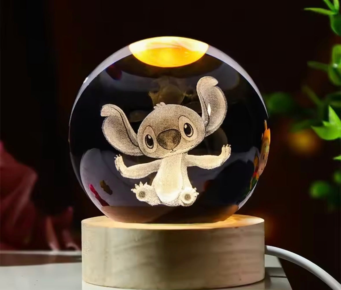 6cm Crystal Planet USB Night Light 3D Crystal Ball