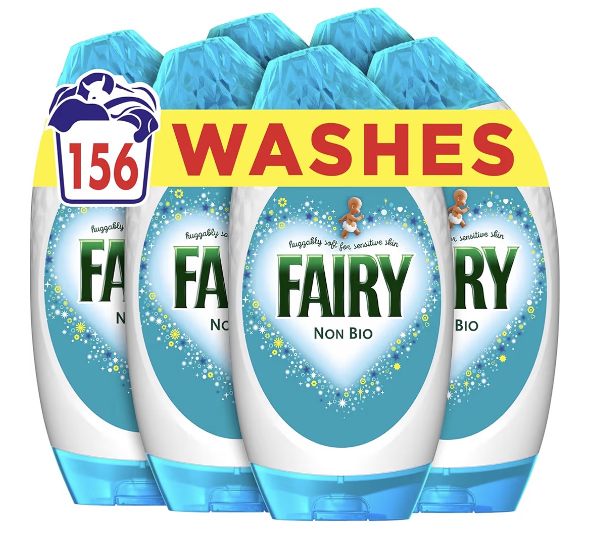 Non Bio Laundry Detergent Gel, 156 Washes Sensitive Skin