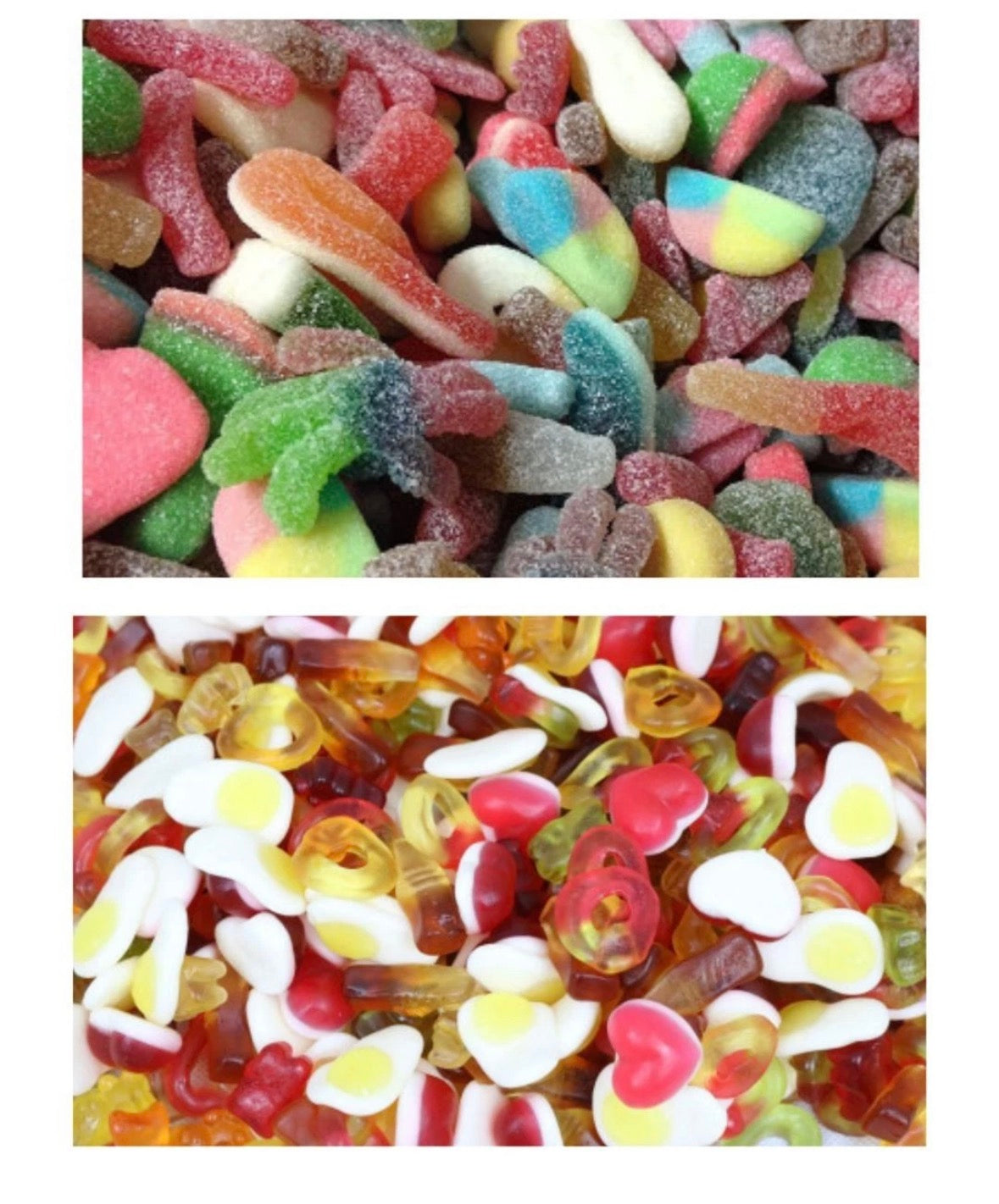 Huge 1kg Pick 'n' Mix Sweets & 1kg Fizzy & Jelly