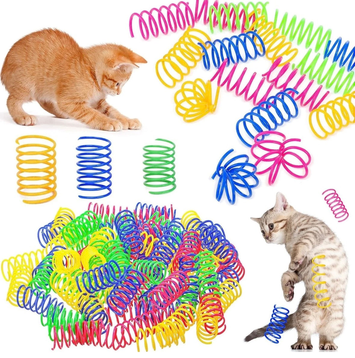 12 Pcs Cat Spring Toys