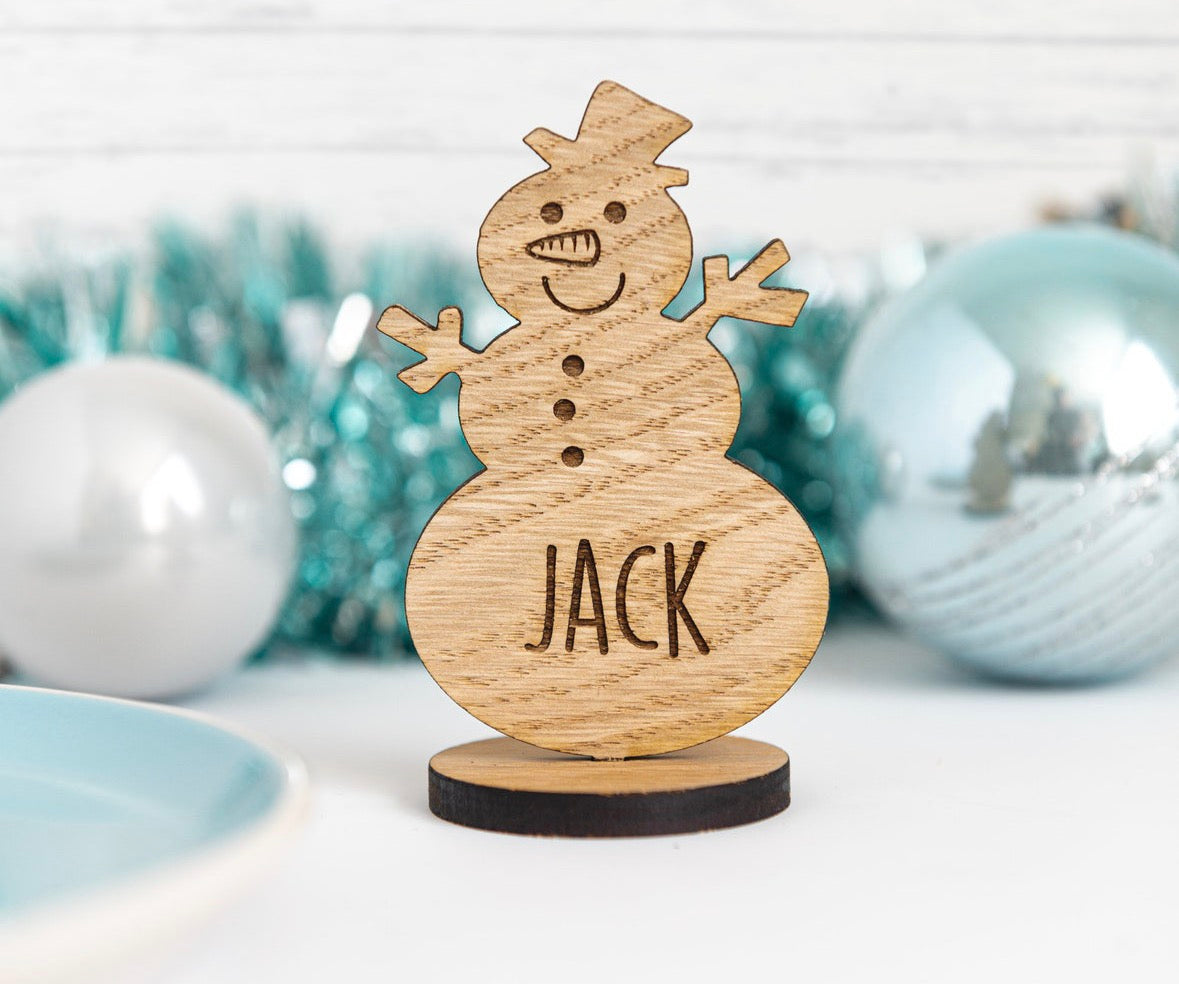Personalised Wooden Snowman