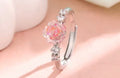 Zircon Rose Flower Adjustable Ring