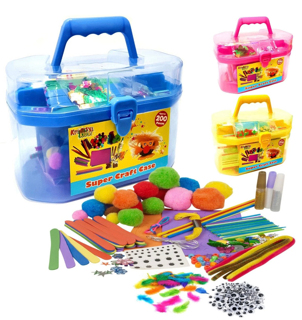 Kids Giant Mega Super Craft Set Art Carry Case
