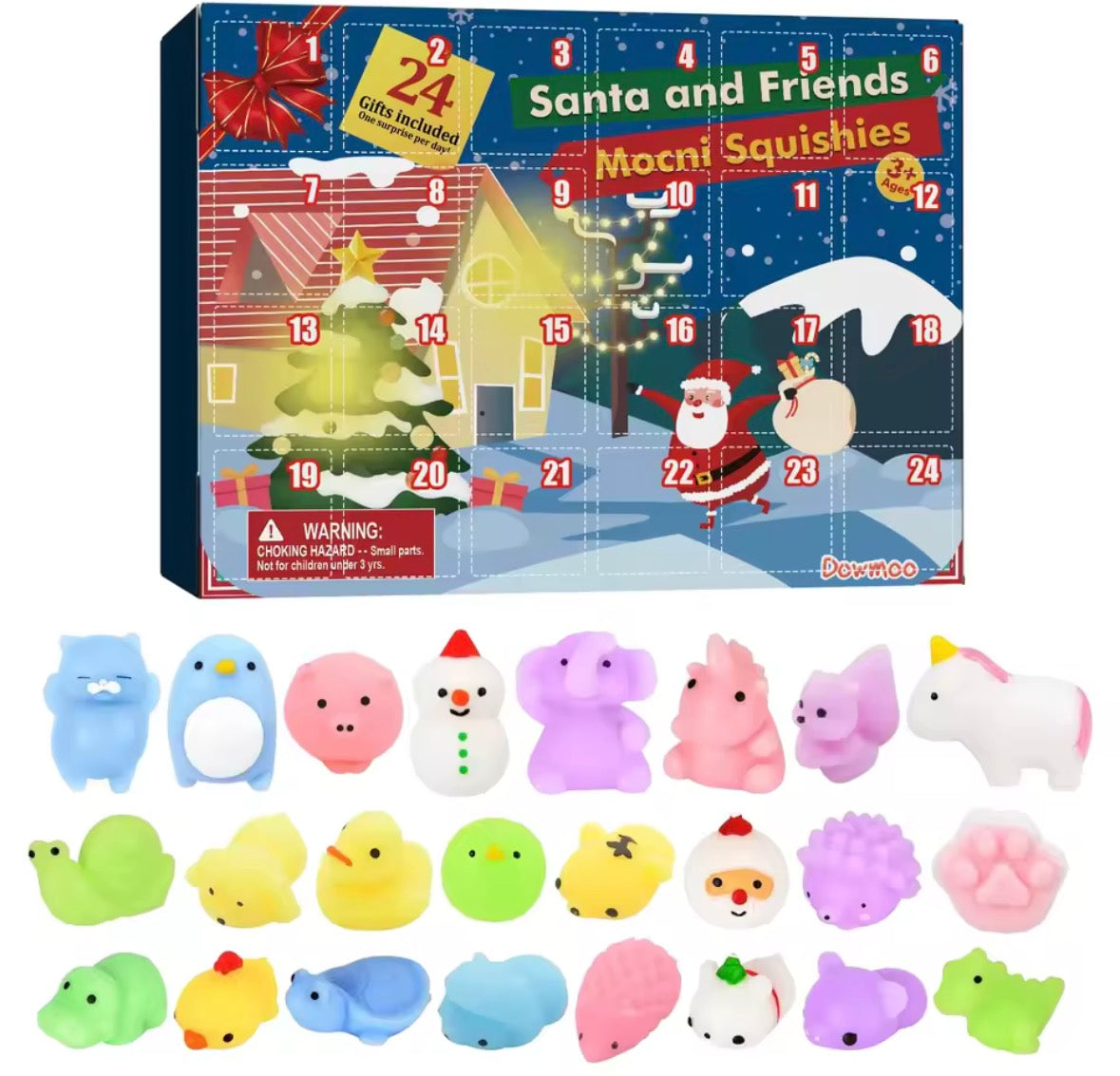 Advent Calendar 24 Surprise Blind Box Squishy Cute Animals