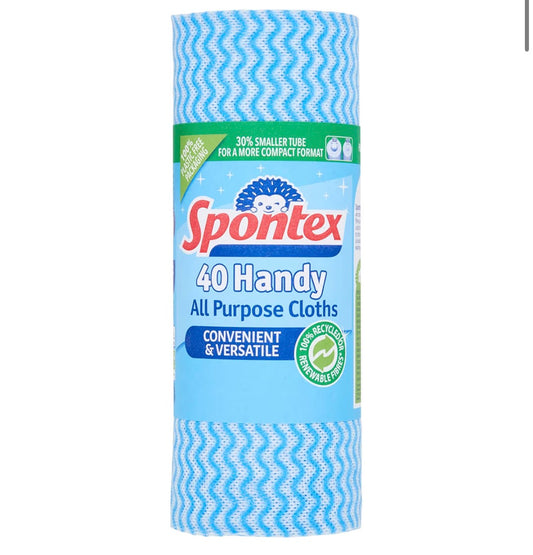40 Handy All Purpose Cleaning Cloths on a Roll