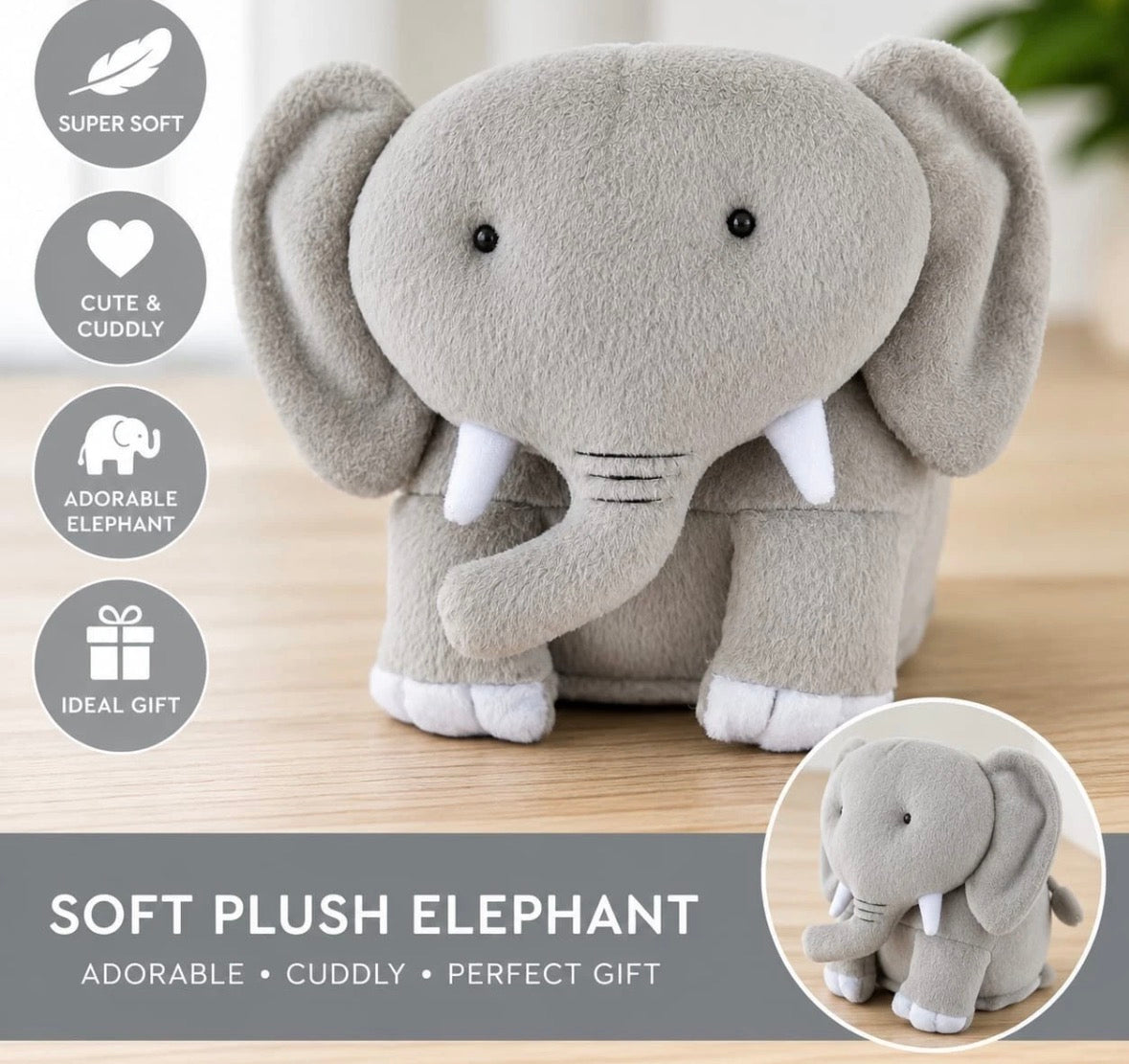 Cute Soft Plush Elephant