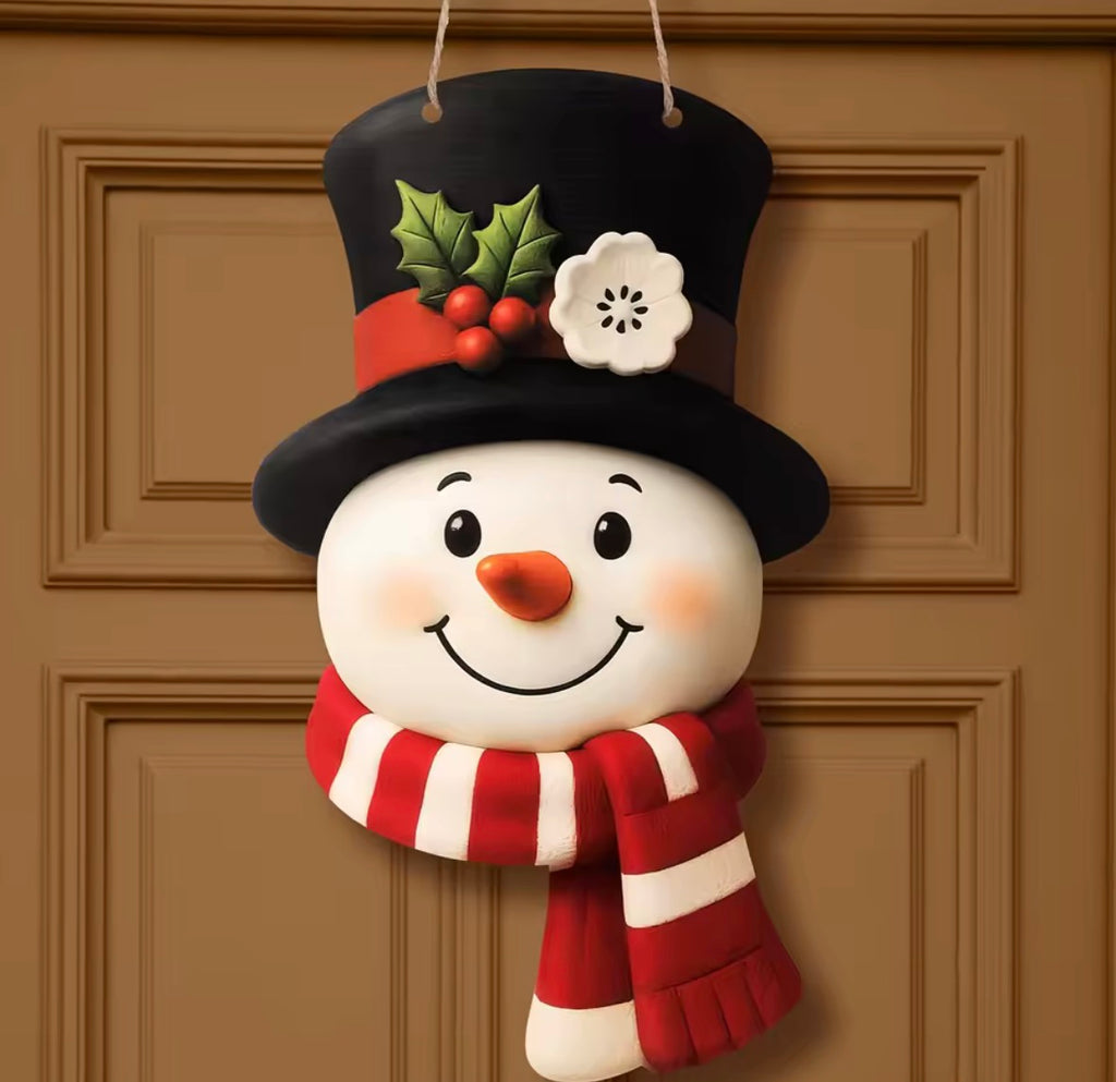 1pc Christmas Snowman Wooden Ornament