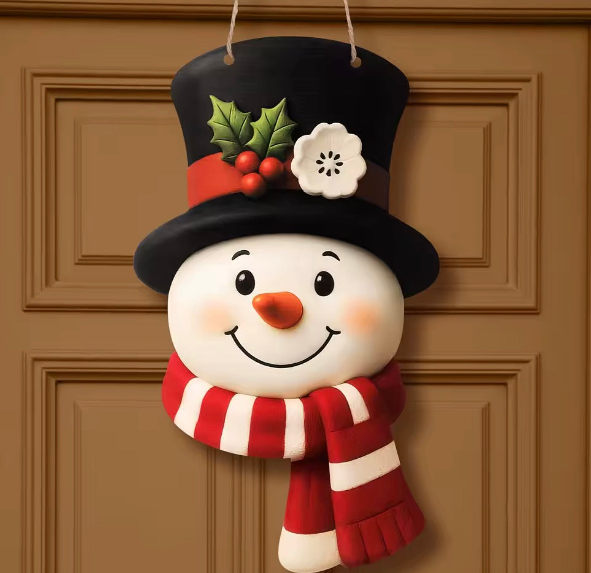 1pc Christmas Snowman Wooden Ornament
