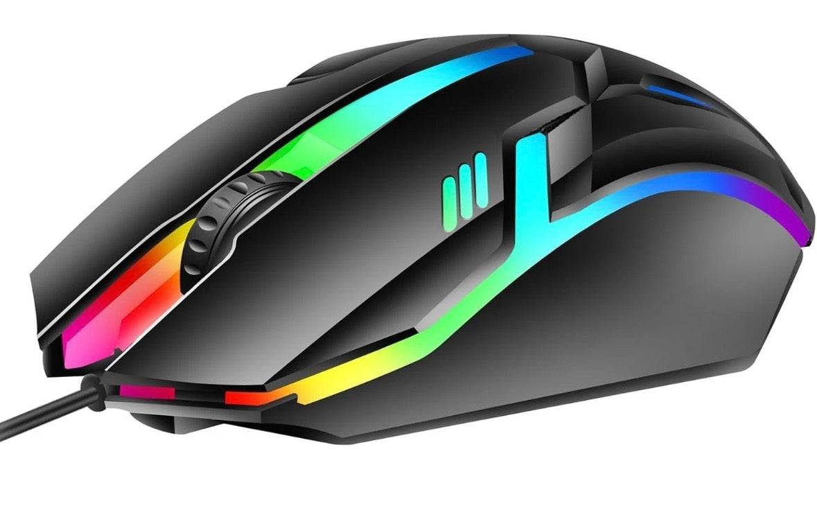 USB Wired Gaming Mouse Gamer 7 Colour RGB LED