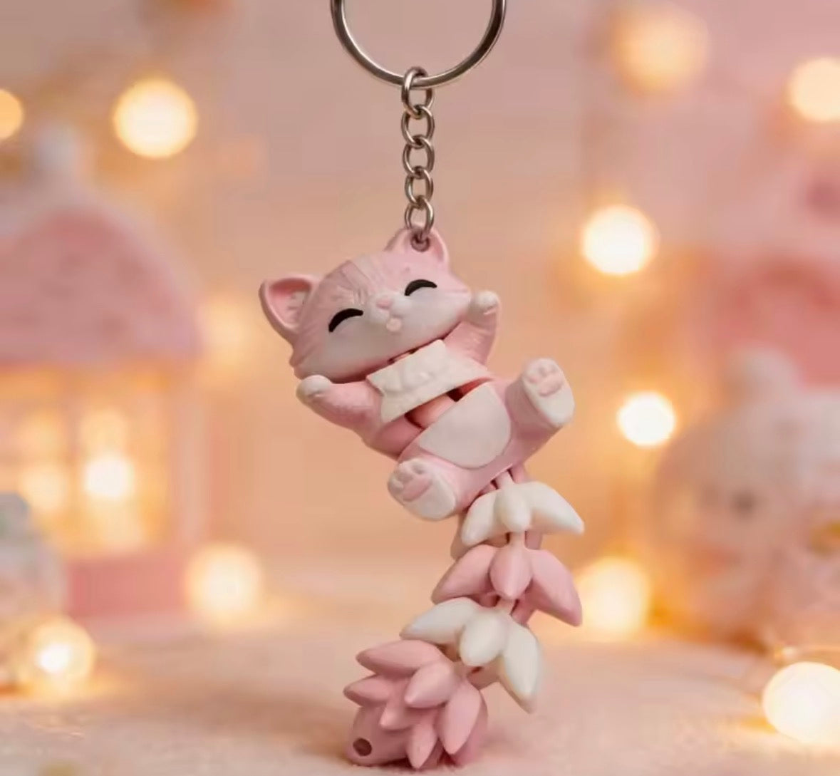 3D Cat Keychain