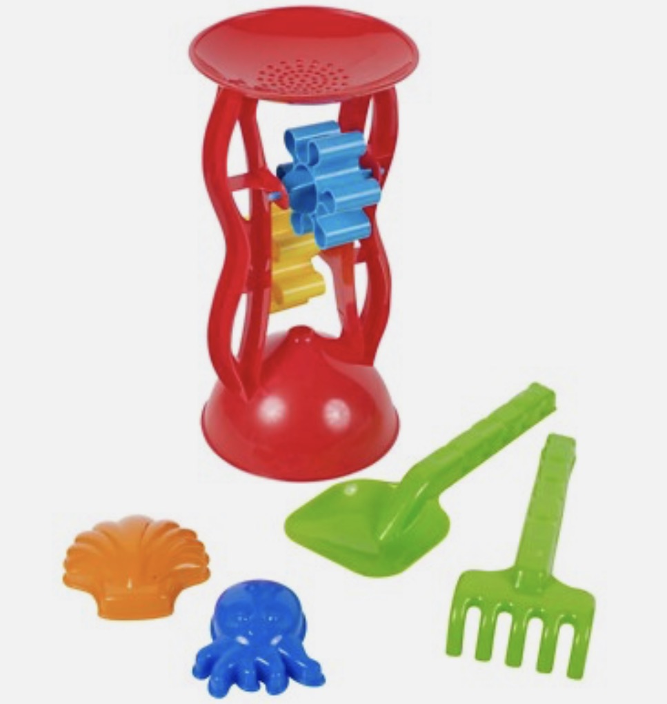 5 Piece Sand Mill Beach Set Play Toy Sandbox Castle