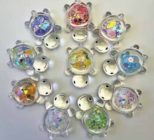 10pcs Glow in The Dark Resin Turtle