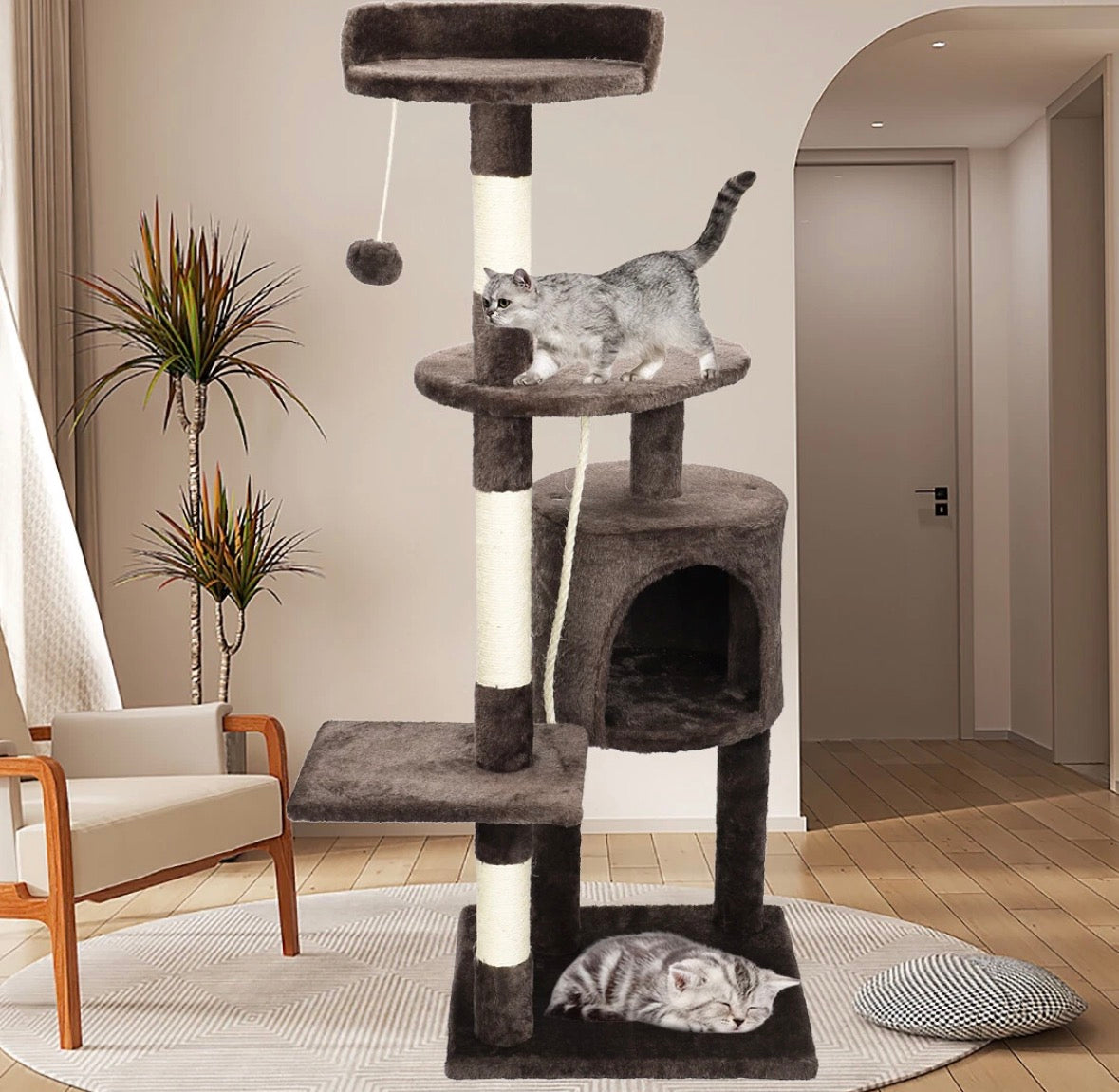 Multilevel Cat Tree Scratching Post Kitten Climbing Cat tower